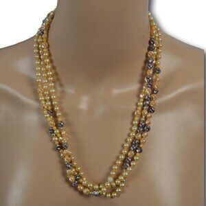 Gorgeous Pearl & Bead Custom Made Hand Knotted Necklace